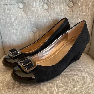 BCBGeneration Black Suede Wedge